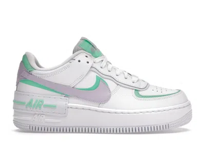 Pre-owned Nike Air Force 1 Low Shadow Infinite Lilac (women's) Sneakers In White/football Grey/green Glow