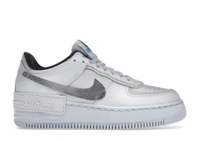 Pre-owned Nike Air Force 1 Low Shadow Snakeskin Blue (women's) Sneakers In Pure Platinum/light Bone/hydrogen Blue