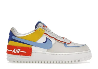 Pre-owned Nike Air Force 1 Low Shadow University Blue (women's) Sneakers In Sail/game Royal/rush Orange