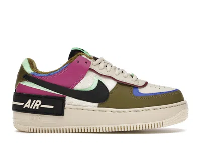 Pre-owned Nike Air Force 1 Low Shadow (women's) Sneakers In Cactus Flower/olive Flak/racer Blue In Multi