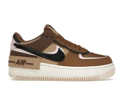 Pre-owned Nike Air Force 1 Low Shadow (women's) Sneakers In Light British Tan/pink Foam/hemp