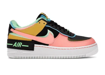 Pre-owned Nike Air Force 1 Low Shadow (women's) Sneakers In Solar Flare/atomic Pink/baltic Blue