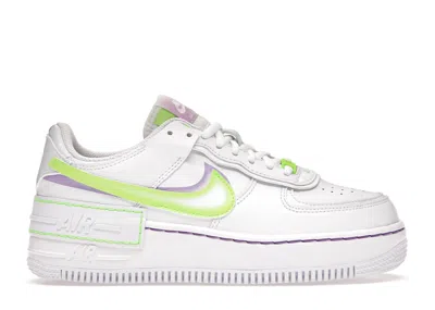Pre-owned Nike Air Force 1 Low Shadow (women's) Sneakers In White/electric Green/violet Shock In Multi