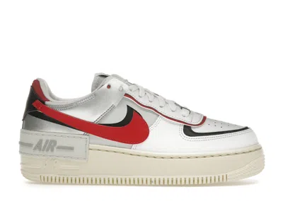 Pre-owned Nike Air Force 1 Low Shadow (women's) Sneakers In White/silver/gym Red