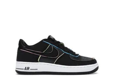 Pre-owned Nike Air Force 1 Low Sneakers In Black/pink/barely Volt In Multi
