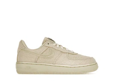 Pre-owned Nike Air Force 1 Low Stussy Fossil Sneakers In Natural