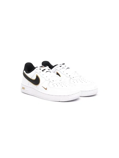 Nike Kids' Air Force 1 Low-top Leather Sneakers In White