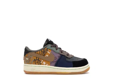 Pre-owned Nike Air Force 1 Low Travis Scott Cactus Jack Sneakers In Color/muted Bronze In Multi
