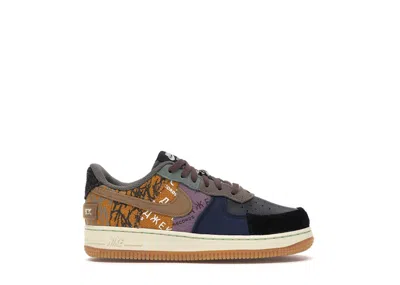 Pre-owned Nike Air Force 1 Low Travis Scott Cactus Jack Sneakers In Color/muted Bronze