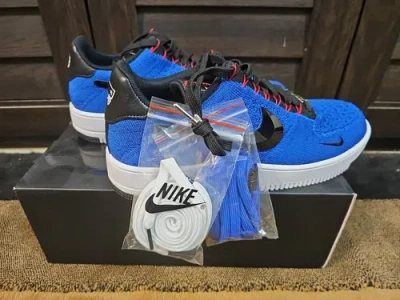 Pre-owned Nike Air Force 1 Low Ultra Flyknit Robert Kraft Rkk Patriots Fv4079-400 Size 10 In Multicolor