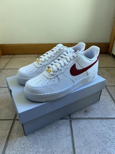 Pre-owned Nike Air Force 1 Low White Red Shoes