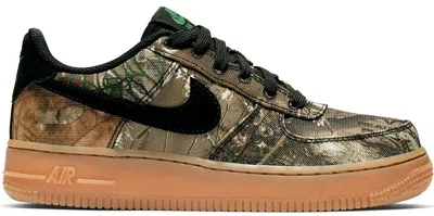 Pre-owned Nike Air Force 1 Low Woodland Sneakers In Black/aloe Verde In Multi