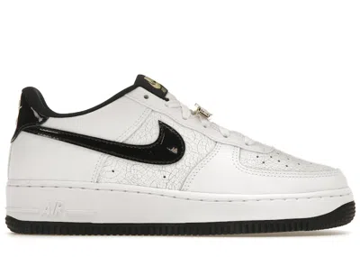 Pre-owned Nike Air Force 1 Low World Champion Sneakers In White/black/gold In Multi