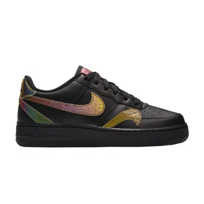 Pre-owned Nike Air Force 1 Lv8 2 Gs 'misplaced Swooshes - Black Multi' | Kid's Size 6.5