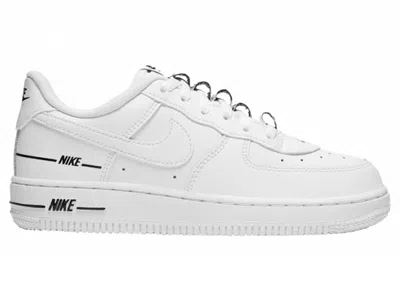 Pre-owned Nike Air Force 1 Lv8 3 Ple Logos Sneakers In White/black