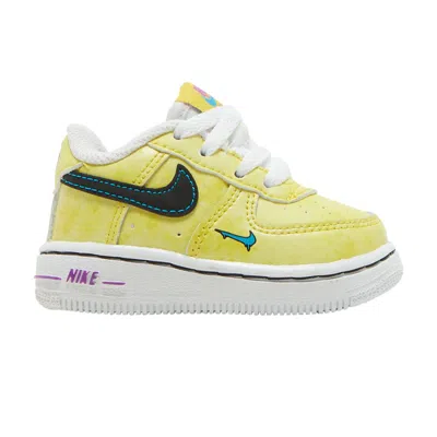 Pre-owned Nike Air Force 1 Lv8 3 Td 'peace, Love, And Basketball' | Yellow | Infant Size 5