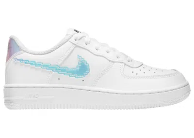 Pre-owned Nike Air Force 1 Lv8 Digital Swoosh Sneakers In White