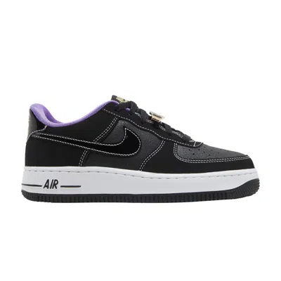 Pre-owned Nike Air Force 1 Lv8 Gs 'world Champ - Lakers' | Black | Kid's Size 5