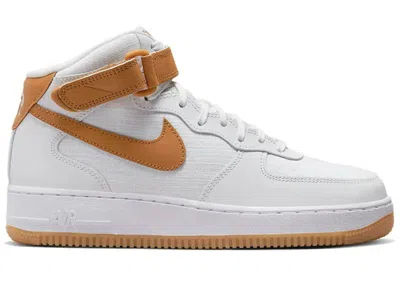 Pre-owned Nike Air Force 1 Mid '07 Desert Ochre (women's) Sneakers In Summit White