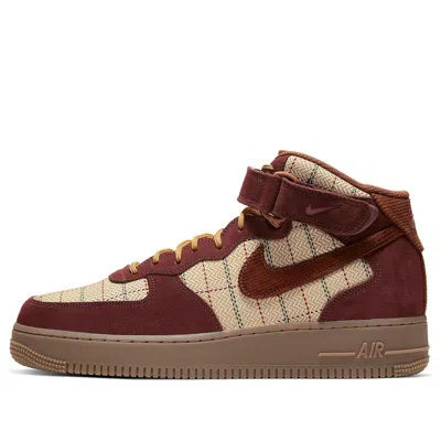 Nike Air Force 1 Mid '07 Lv8 'gum Dark Brown' In Burgundy