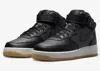 Nike Air Force 1 Mid '07 Lx Dv7585-001 Men's Black/white/gum Running Shoes Jab18 In Black