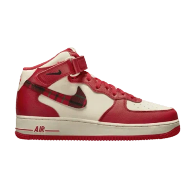 Pre-owned Nike Air Force 1 Mid '07 Lx 'red Plaid' Dv0792-101