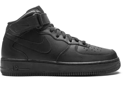 Pre-owned Nike Air Force 1 Mid '07 Triple (women's) Sneakers In Black