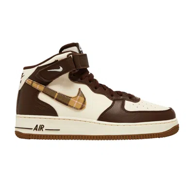 Pre-owned Nike Air Force 1 Mid 'brown Plaid'