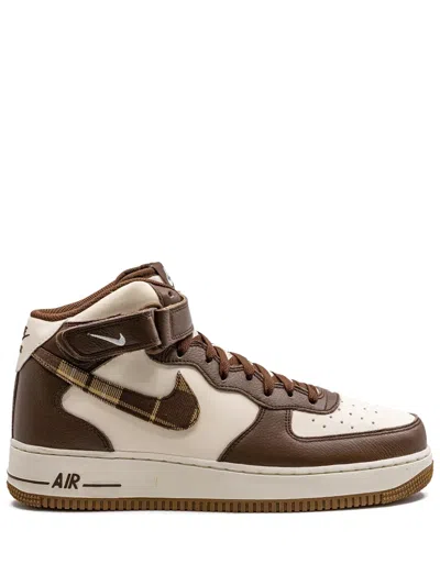 Nike Air Force 1 Mid "brown Plaid" Sneakers
