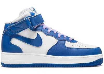 Pre-owned Nike Air Force 1 Mid Doll (women's) Sneakers In White/military Blue/sail