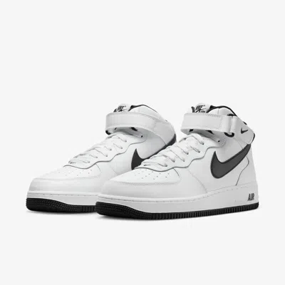 Nike Air Force 1 Mid Dv0806-101 Men's White Black Running Sneaker Shoes Tuf76