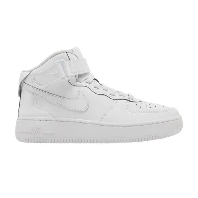 Pre-owned Nike Air Force 1 Mid Easyon Se Gs 'triple White' | Kid's Size 1