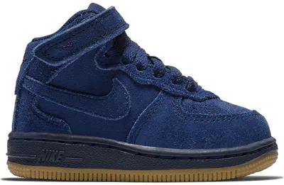 Pre-owned Nike Air Force 1 Mid Gum Sneakers In Blue Void/gum Light Brown