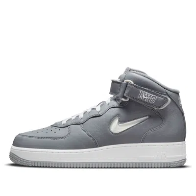 Nike Air Force 1 Mid Jewel Qs 'nyc - Cool Grey' In Gray