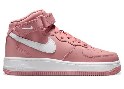 Pre-owned Nike Air Force 1 Mid Le Sneakers In Red Stardust/white