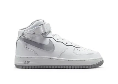 Pre-owned Nike Air Force 1 Mid Le Sneakers In White/wolf Grey