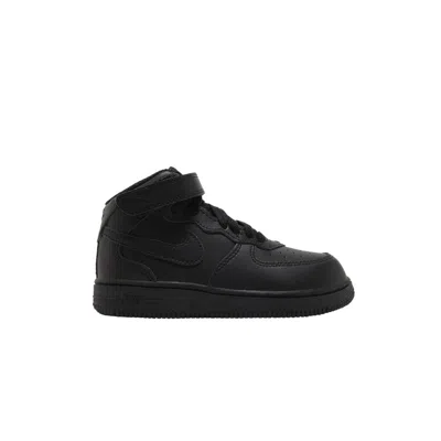 Pre-owned Nike Air Force 1 Mid Le Td 'triple Black' | Infant Size 6