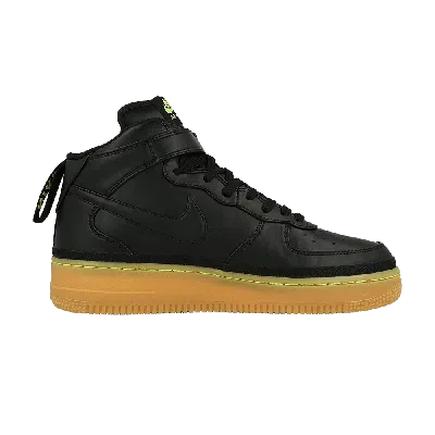 Pre-owned Nike Air Force 1 Mid Lv8 Gs 'black Gum Volt'