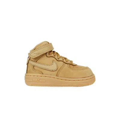 Pre-owned Nike Air Force 1 Mid Lv8 Td 'flax' | Tan | Infant Size 9