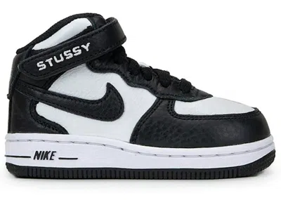 Pre-owned Nike Air Force 1 Mid Stussy Light Bone Sneakers In Grey/black/white In Multi