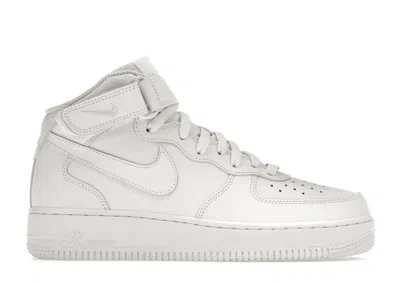 Pre-owned Nike Air Force 1 Mid Triple (women's) Sneakers In White