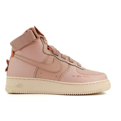Pre-owned Nike Air Force 1 Mid Utility Particle Beige Aj7311 200 Womens Size 9.5 In Pink