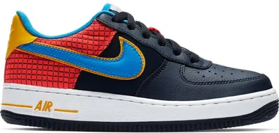 Pre-owned Nike Air Force 1 Now Photo Blue Sneakers In Obsidian/bright Crimson/amarillo