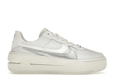 Pre-owned Nike Air Force 1 Plt.af.orm Metalic Silver (women's) Sneakers In Summit White/sail/wolf Gray