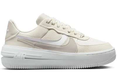 Pre-owned Nike Air Force 1 Plt.af.orm (women's) Sneakers In Pale Ivory/light Orewood Brown/white