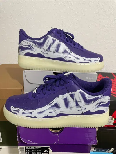 Pre-owned Nike Air Force 1 Purple Skeleton Shoes