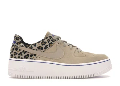 Pre-owned Nike Air Force 1 Sage Low Animal Pack (women's) Sneakers In Desert Ore/racer Blue/black