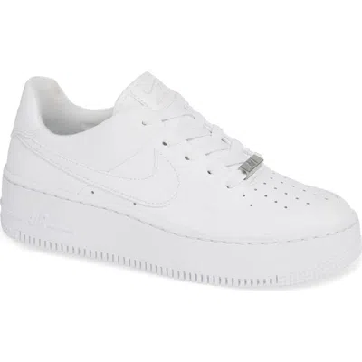 Nike Air Force 1 Sage Low Platform Sneaker In White