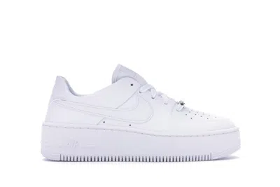 Pre-owned Nike Air Force 1 Sage Low Triple (women's) Sneakers In White
