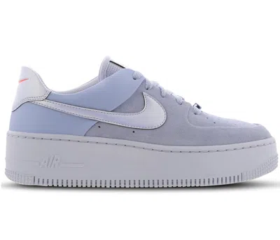 Pre-owned Nike Air Force 1 Sage Low (women's) Sneakers In Hydrogen Blue/football Grey